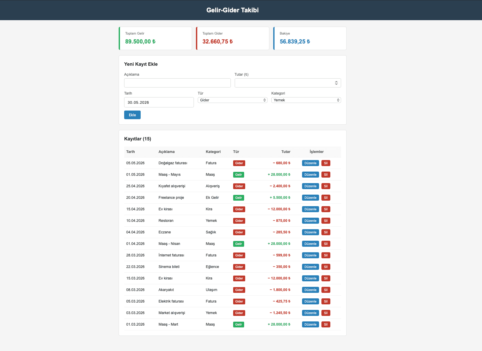 Expense Tracker